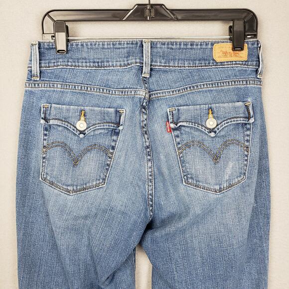 Levi's Women's Size 8 Curvy Bootcut Jeans Retro Flap Pockets Western Cowgirl - Picture 3 of 13